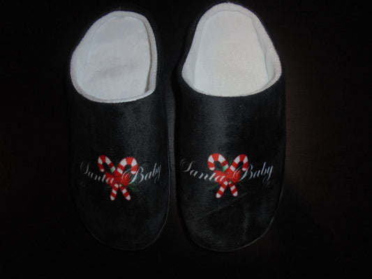 "Santa Baby" Indoor Slippers.