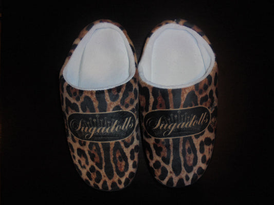 Leopard Print Diva Indoor Slippers.